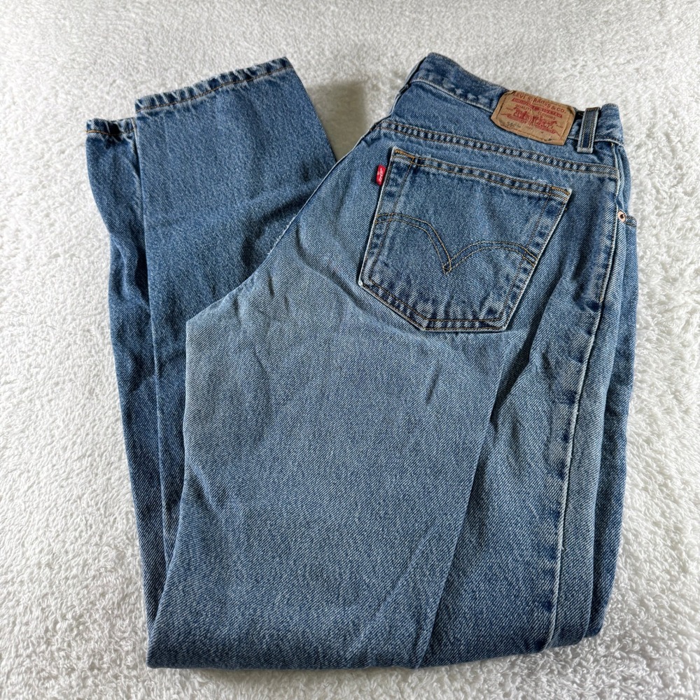 Y2K Levi's 550 Jeans Womens 14 Medium Wash Denim‎ Relaxed Fit Tapered Leg 32x31